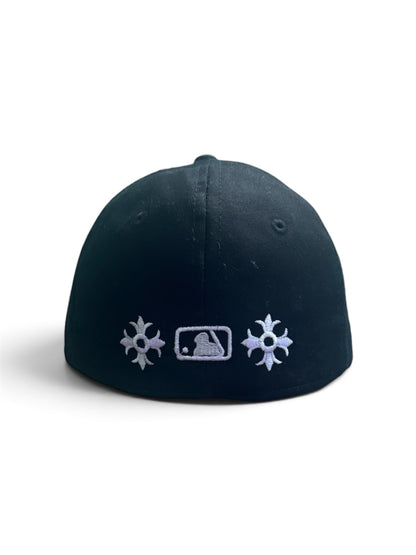 chorme cross motif fitted cap