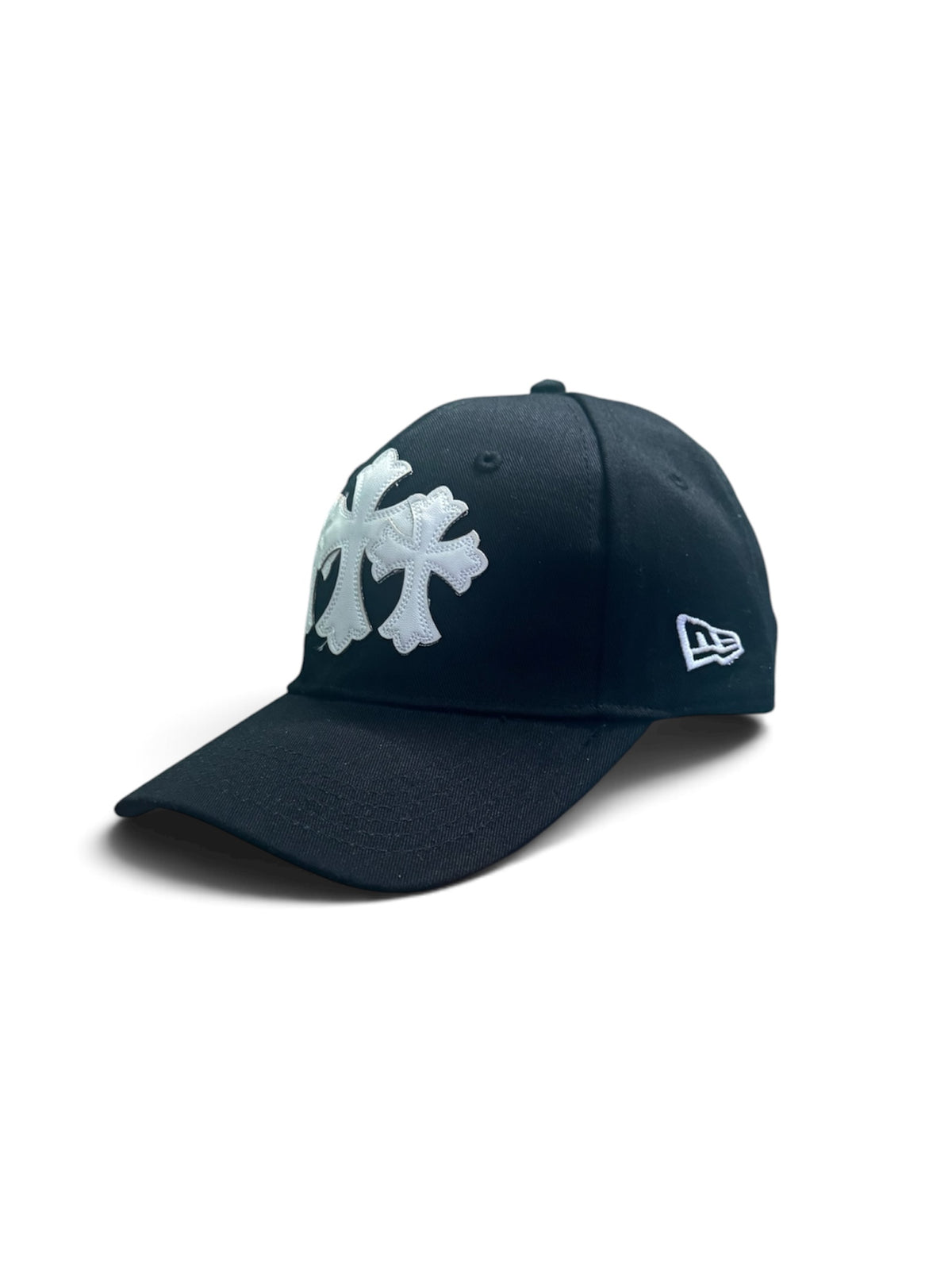 chorme cross motif fitted cap